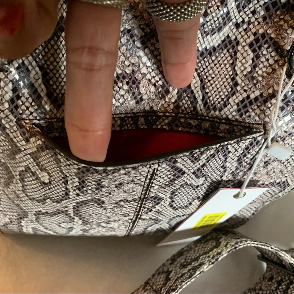 Hammitt Daniel Snake Skin Black/White Bag Size Medium